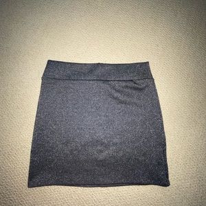 Metallic Charcoal Bodycon Mini Skirt